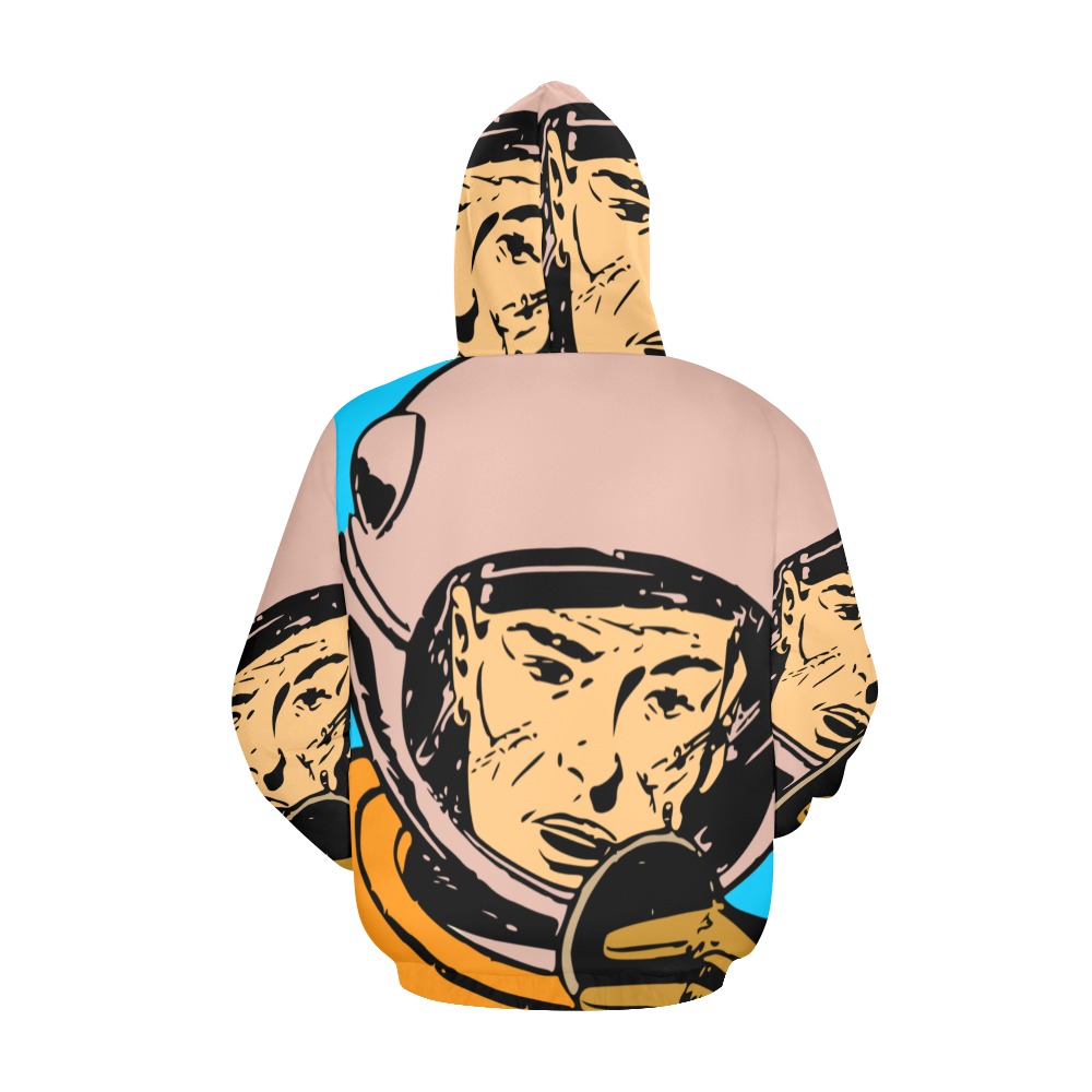 astronaut All Over Print Hoodie for Men (USA Size) (Model H13)