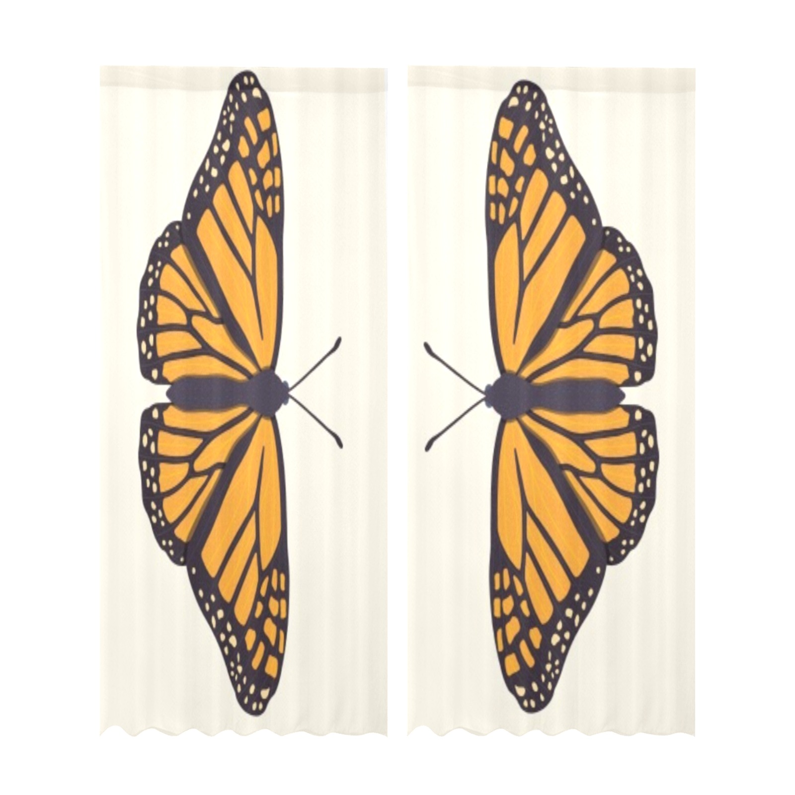 moth Gauze Curtain 28"x95" (Two-Piece)