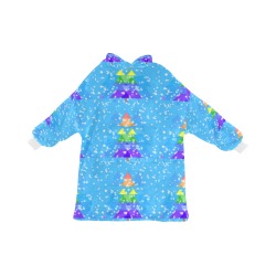 Rainbow Christmas by Nico Bielow Blanket Hoodie for Men