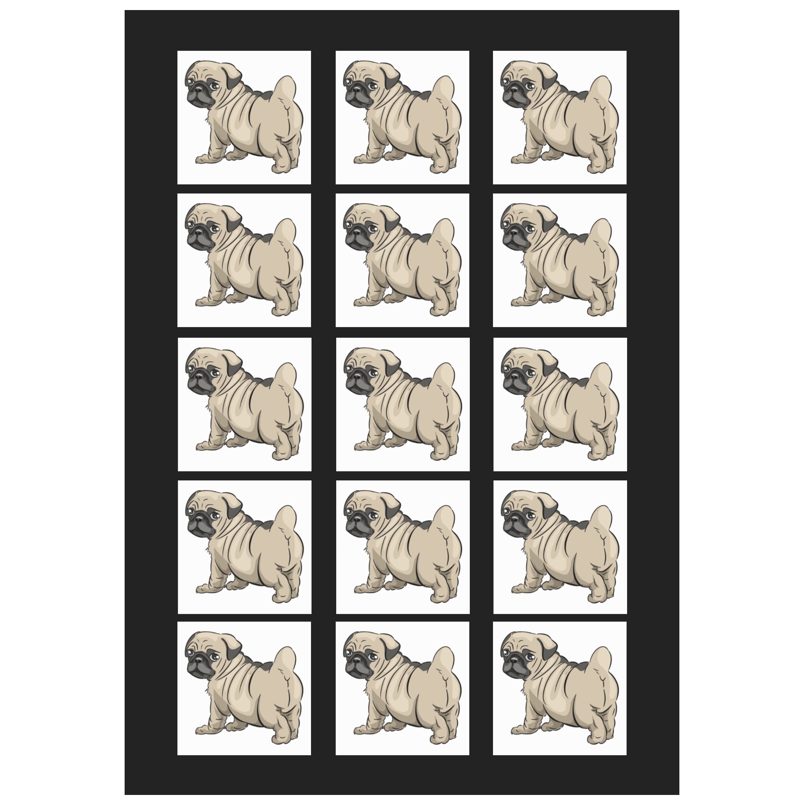 Adorable Pug - Image from Pngtree Personalized Temporary Tattoo (15 Pieces)
