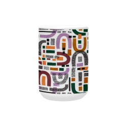 Shapes_and_animal_print Custom Ceramic Mug (15OZ)