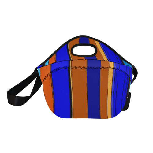 Abstract Blue And Orange 930 Neoprene Lunch Bag/Large (Model 1669)