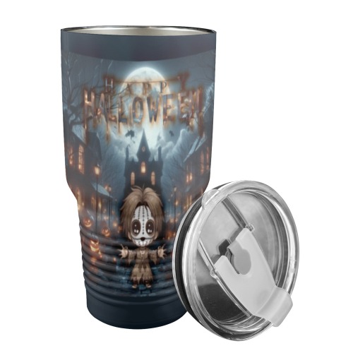 Happy Hello Ween 30oz Insulated Stainless Steel Mobile Tumbler