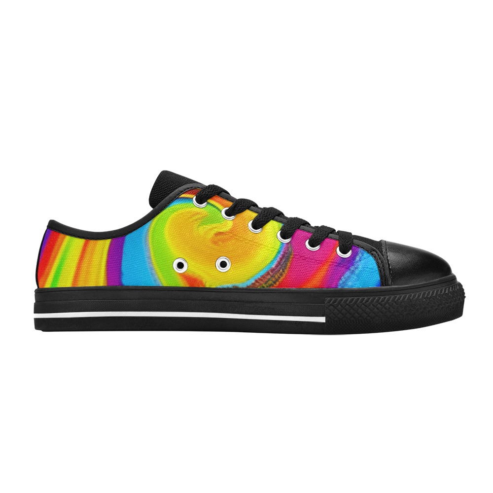 Tie Dye Women's Classic Canvas Shoes (Model 018)