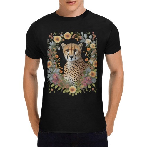 cheetah 1 Men's T-Shirt in USA Size (Front Printing Only)