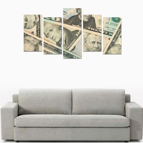 US PAPER CURRENCY Canvas Print Sets E (No Frame)