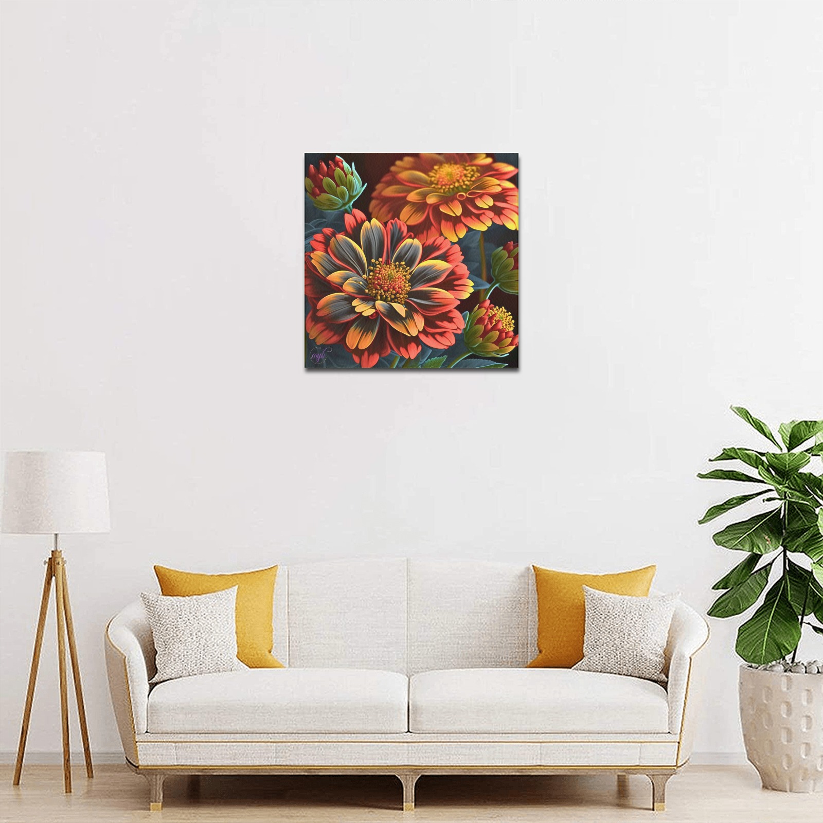 April Showers bring May Flowers: Upgraded Canvas Print 16"x16"