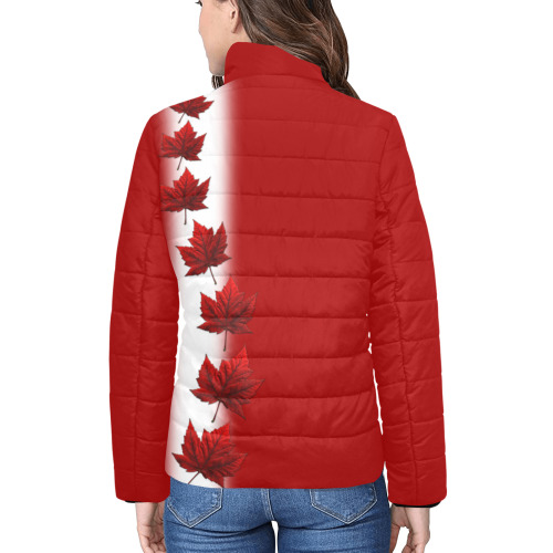 Canada Puffy Coat Women's Stand Collar Padded Jacket (Model H41)