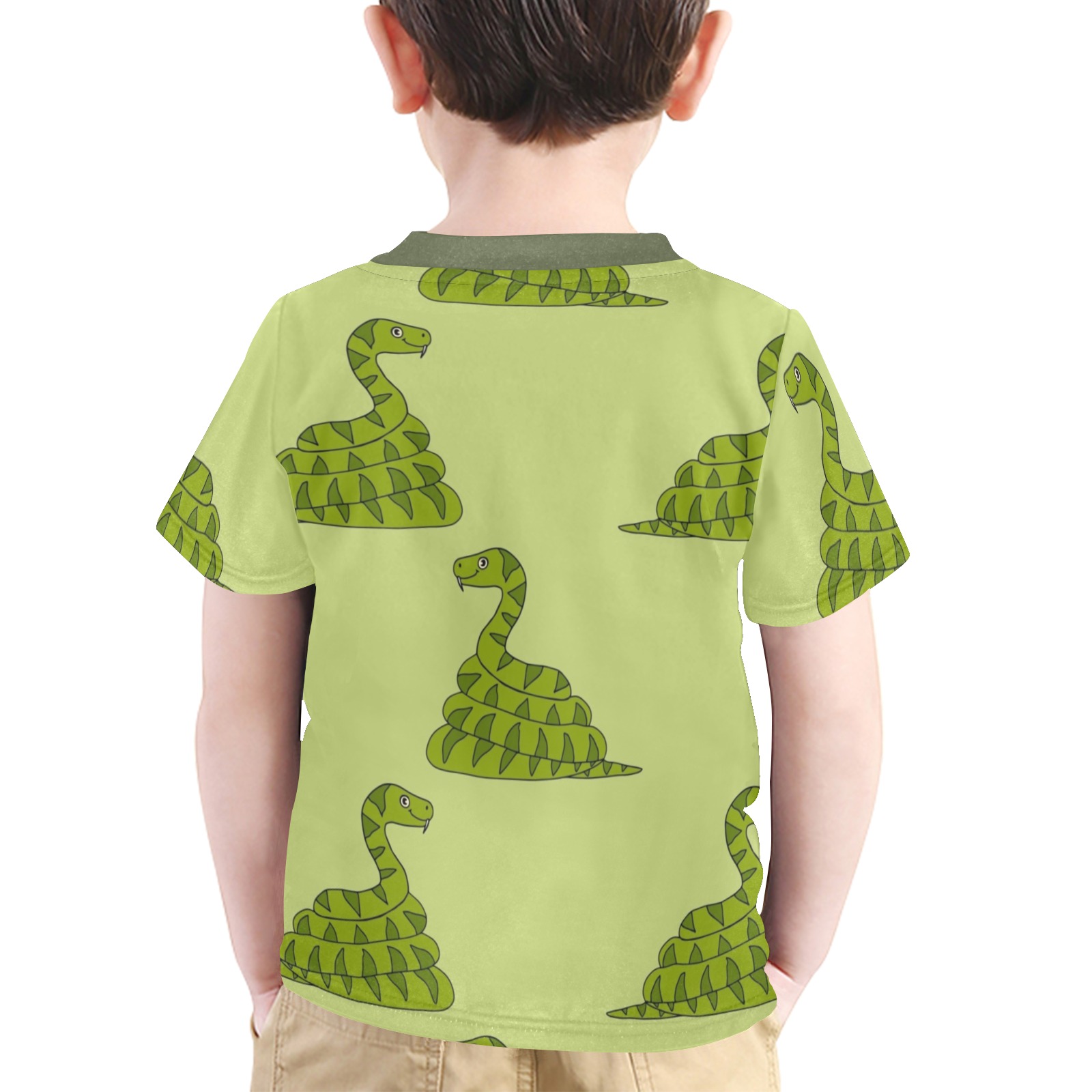 Snakes Little Boys' All Over Print Crew Neck T-Shirt (Model T40-2)