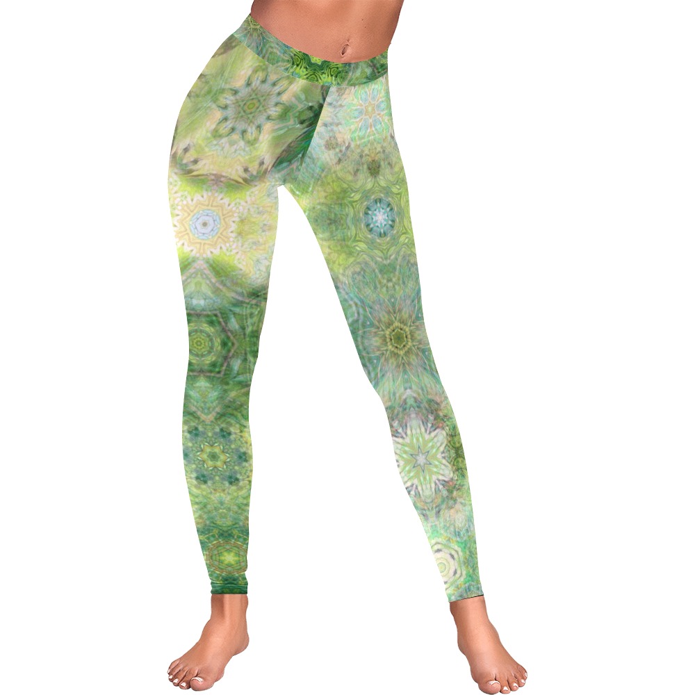 ivy kaleidoscope Women's Low Rise Leggings (Invisible Stitch) (Model L05)