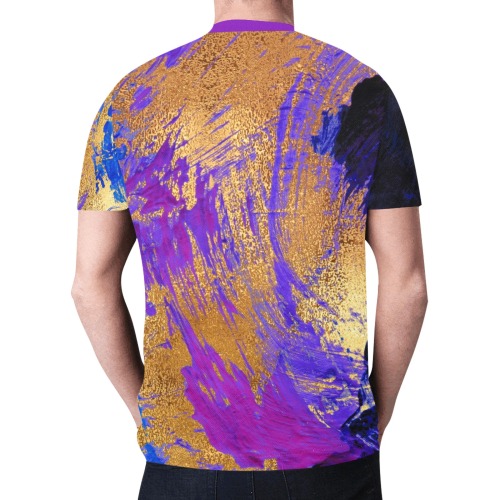 Purple New All Over Print T-shirt for Men (Model T45)