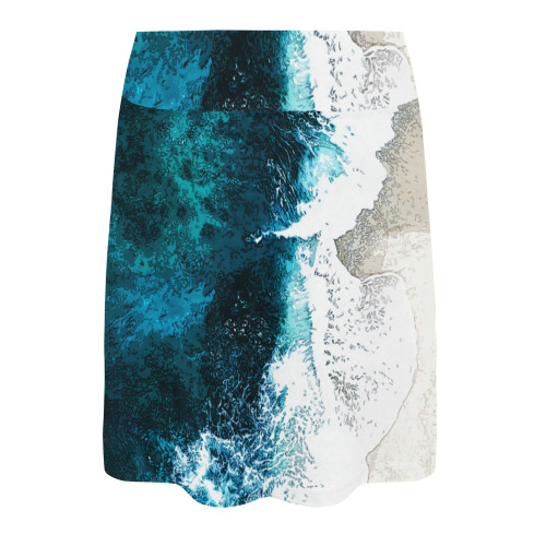 Ocean And Beach Women's Athletic Skirt (Model D64)