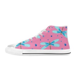 Bright Dragonfly High Tops High Top Canvas Shoes for Kid (Model 017)