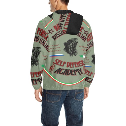 Brute force All Over Print Quilted Windbreaker for Men (Model H35)