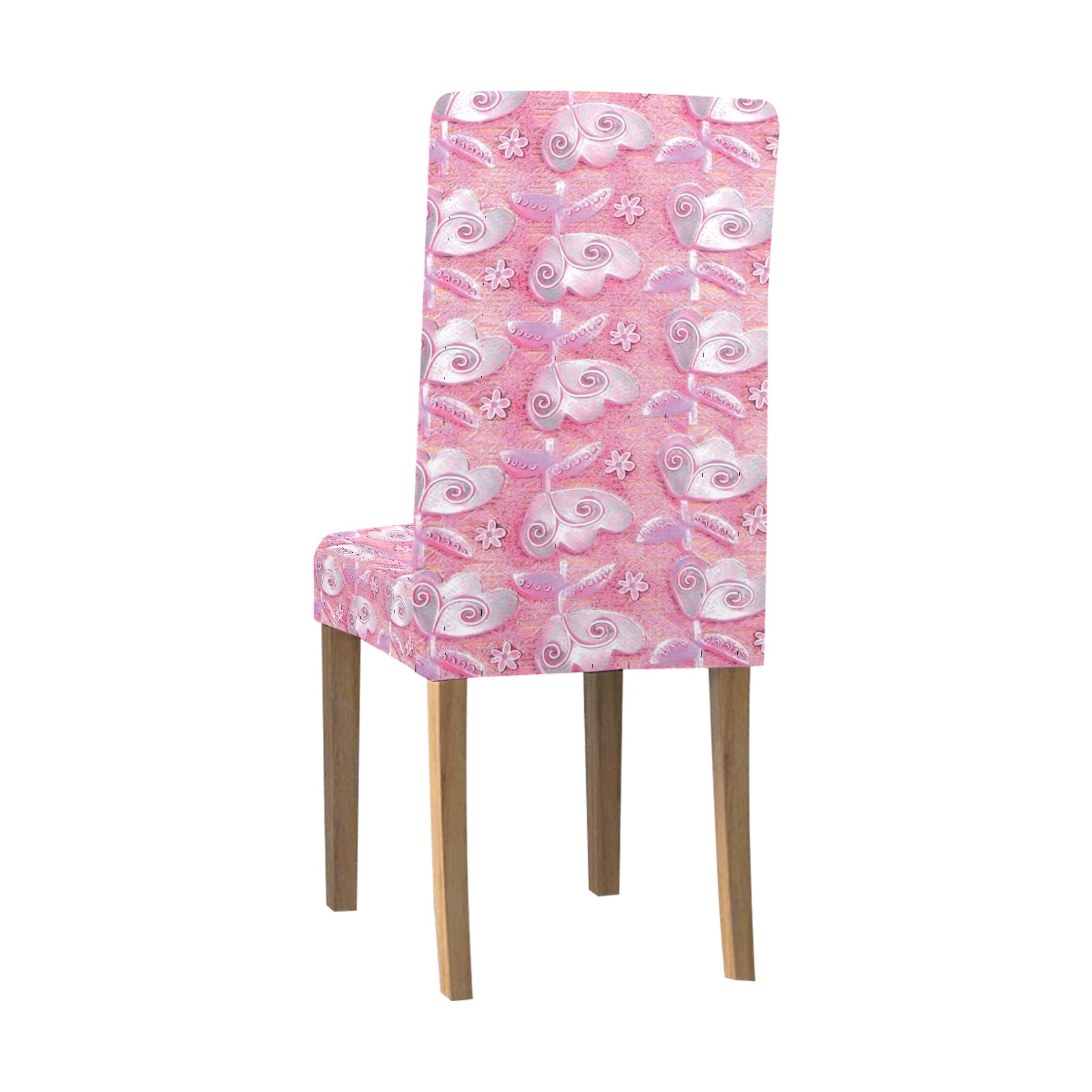Soft in pink Removable Dining Chair Cover