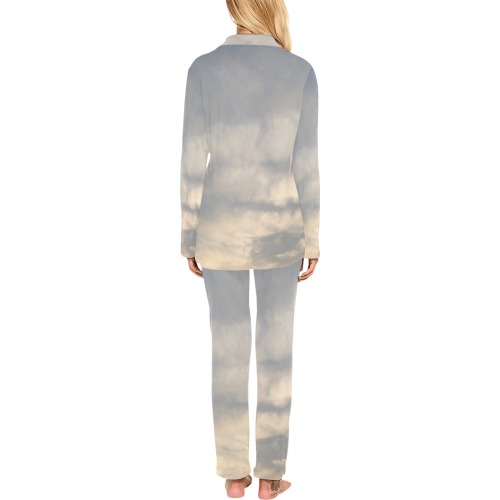 Rippled Cloud Collection Women's Long Pajama Set