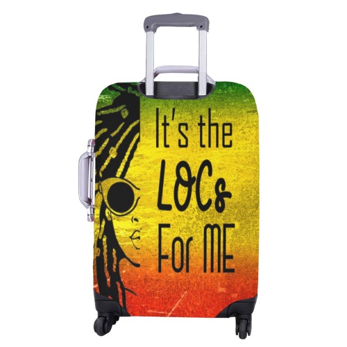 IT'S THE LOCS FOR ME  (HALF FACE0 Luggage Cover/Extra Large 28"-30"