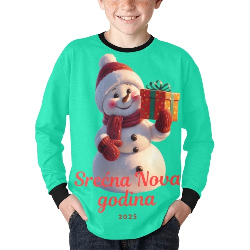 Srećna Nova godina long sleeves bright green