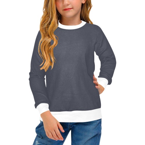 Inkwell Girls' All Over Print Crew Neck Sweater (Model H49)