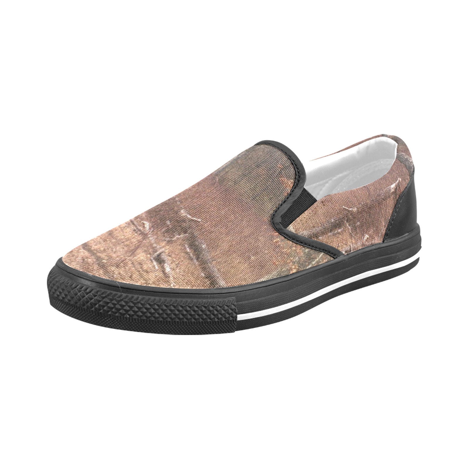 Falling tree in the woods Men's Slip-on Canvas Shoes (Model 019)