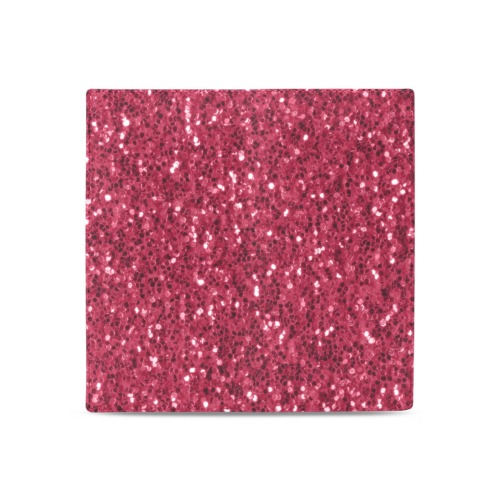 Magenta dark pink red faux sparkles glitter Women's Leather Wallet (Model 1611)