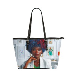 12 - Boss - Black Woman - Milan Templates Leather Tote Bag/Small (Model 1651)