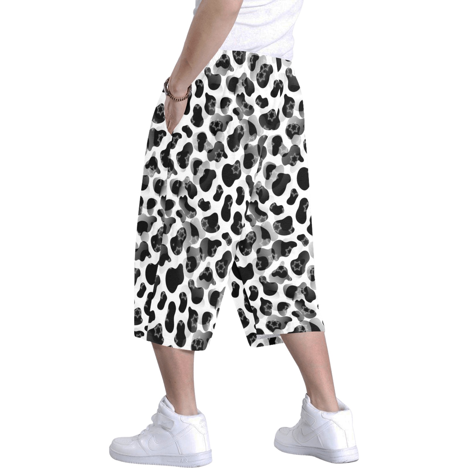 Cowhide by Artdream Men's All Over Print Baggy Shorts (Model L37)