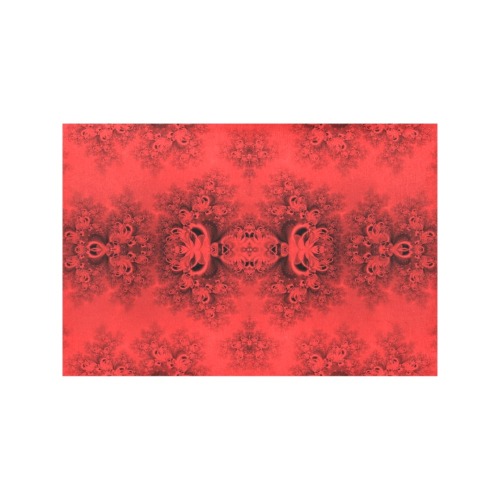 Autumn Reds in the Garden Frost Fractal Placemat 12’’ x 18’’ (Set of 6)