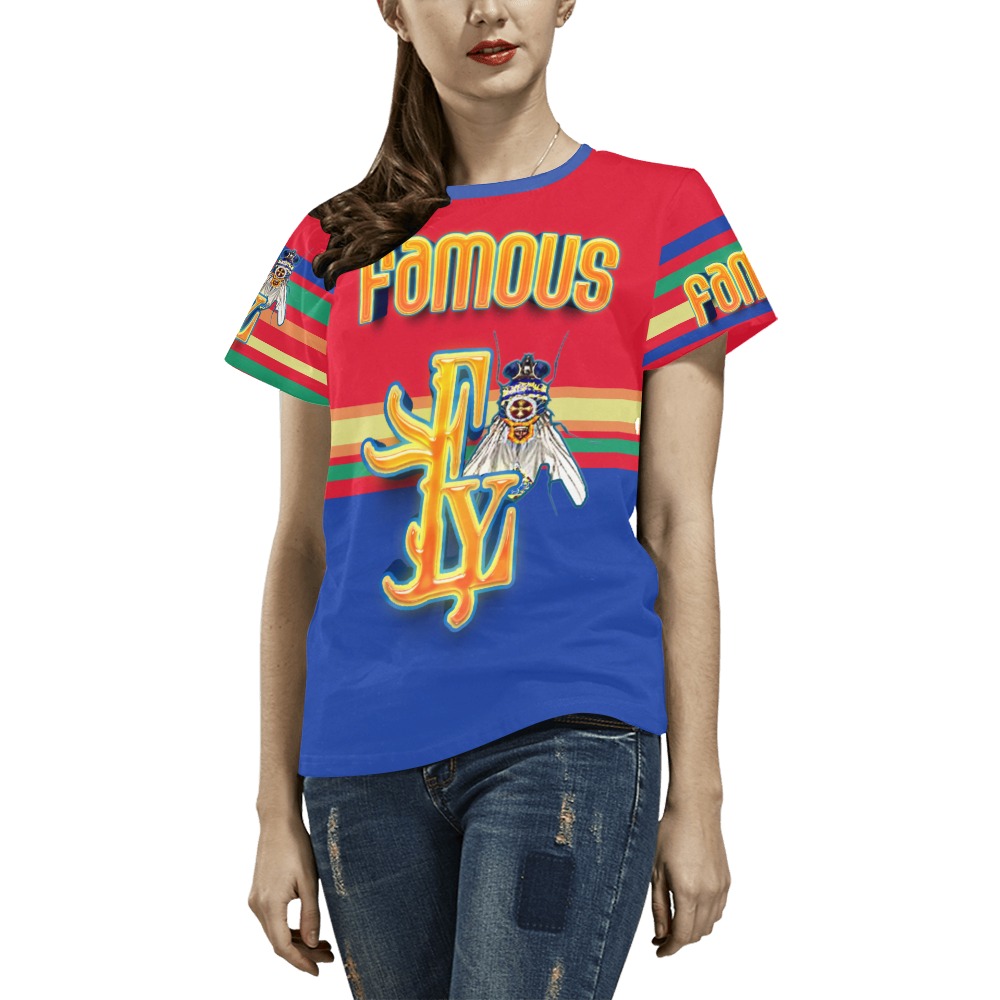 Famous Collectable  Fly All Over Print T-Shirt for Women (USA Size) (Model T40)