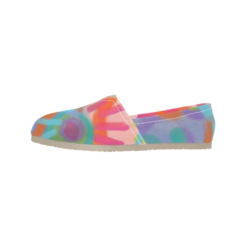 Original Abstract Art For Your Feet Canvas Flats Women's Classic Canvas Slip-On (Model 1206)