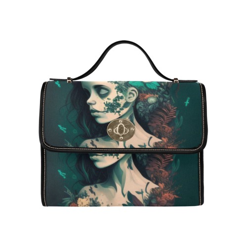 Deadgirl1 Waterproof Canvas Bag-Black (All Over Print) (Model 1641)