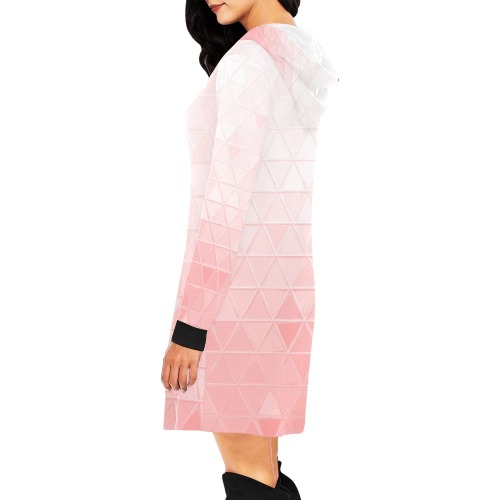 mosaic triangle 30 All Over Print Hoodie Mini Dress (Model H27)