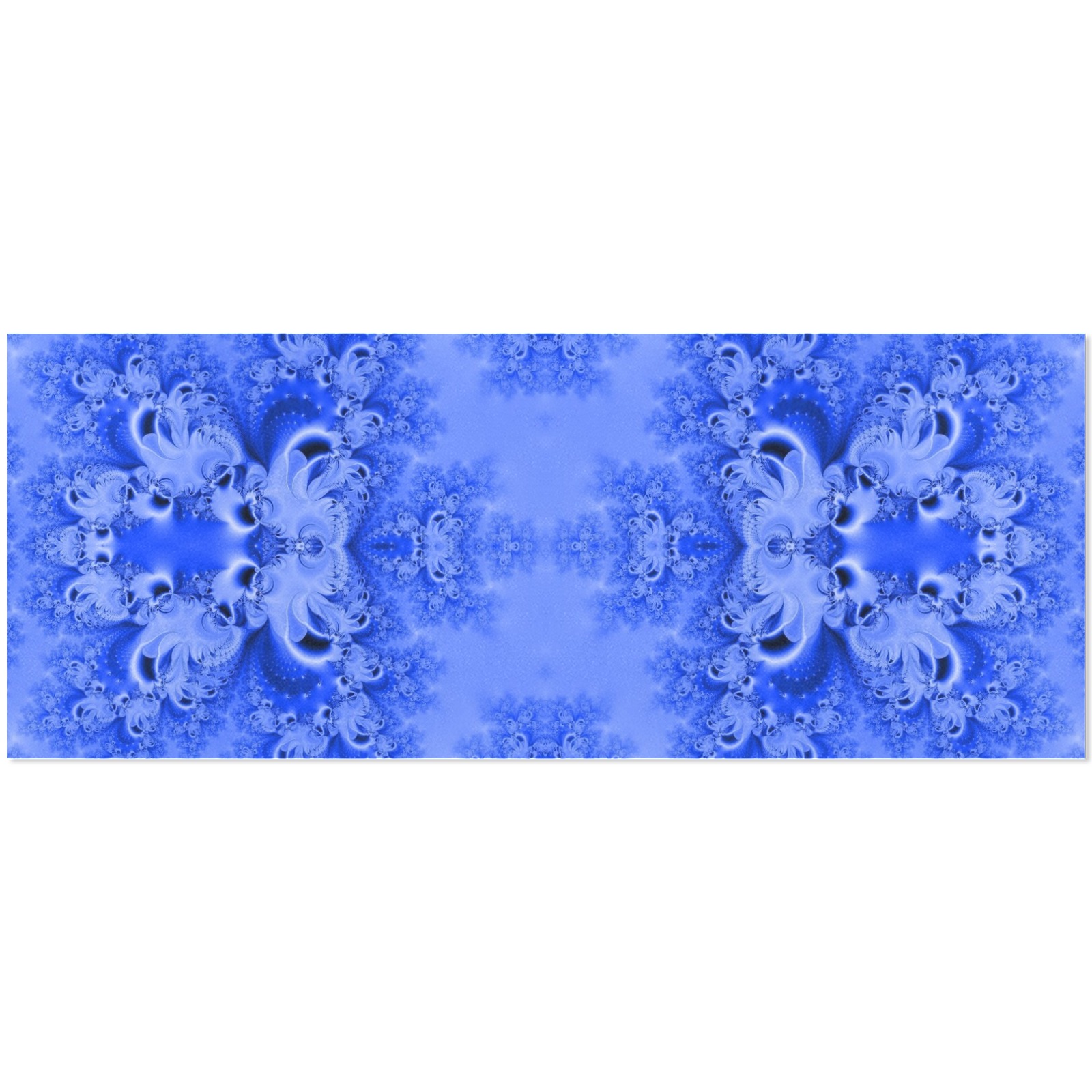 Blue Sky over the Bluebells Frost Fractal Gift Wrapping Paper 58"x 23" (2 Rolls)