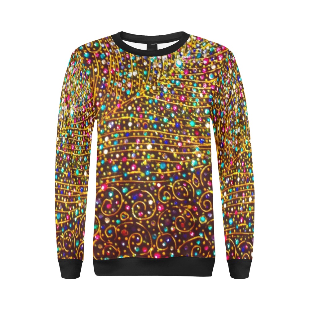 sparkle All Over Print Crewneck Sweatshirt for Women (Model H18)