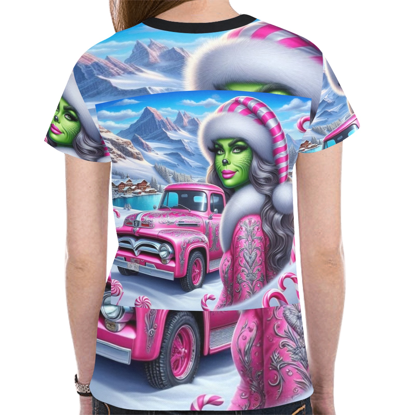 Grinchy Shirt New All Over Print T-shirt for Women (Model T45)