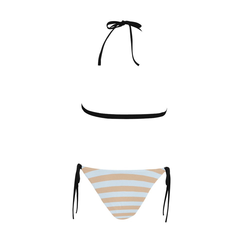 Sandy Shells Buckle Front Halter Bikini Swimsuit (Model S08)