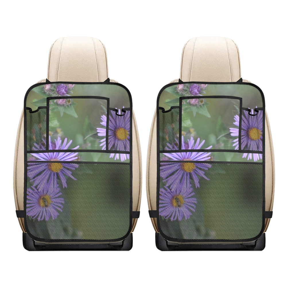 Purple Flowers Car Seat Back Organizer (2-Pack)