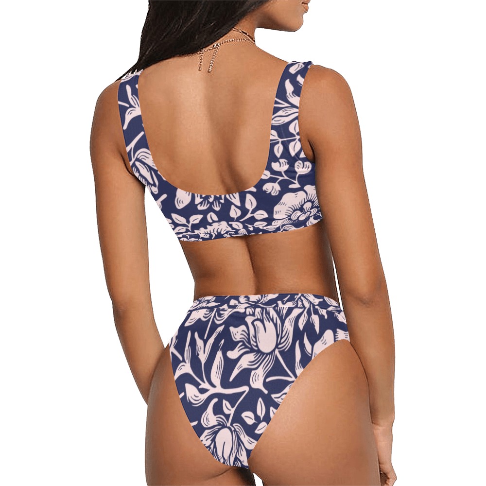 Swimsuit Sport Top & High-Waisted Bikini Swimsuit (Model S07)