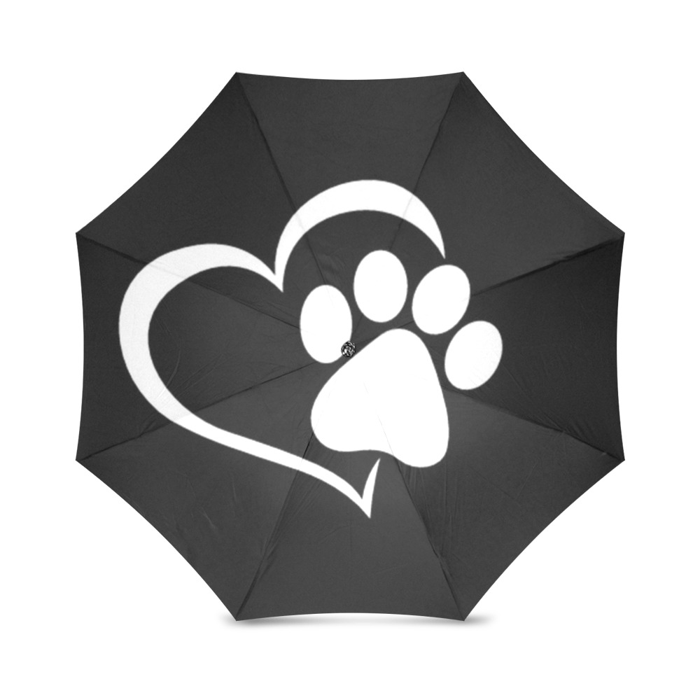 Puppy Paws White by Fetishworld Foldable Umbrella (Model U01)