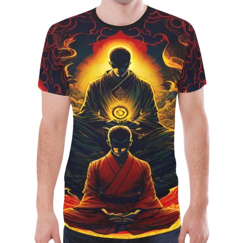 Shaolin Monk Fantasy Art 024 New All Over Print T-shirt for Men (Model T45)