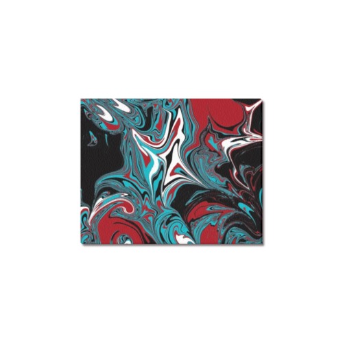 Dark Wave of Colors Frame Canvas Print 10"x8"