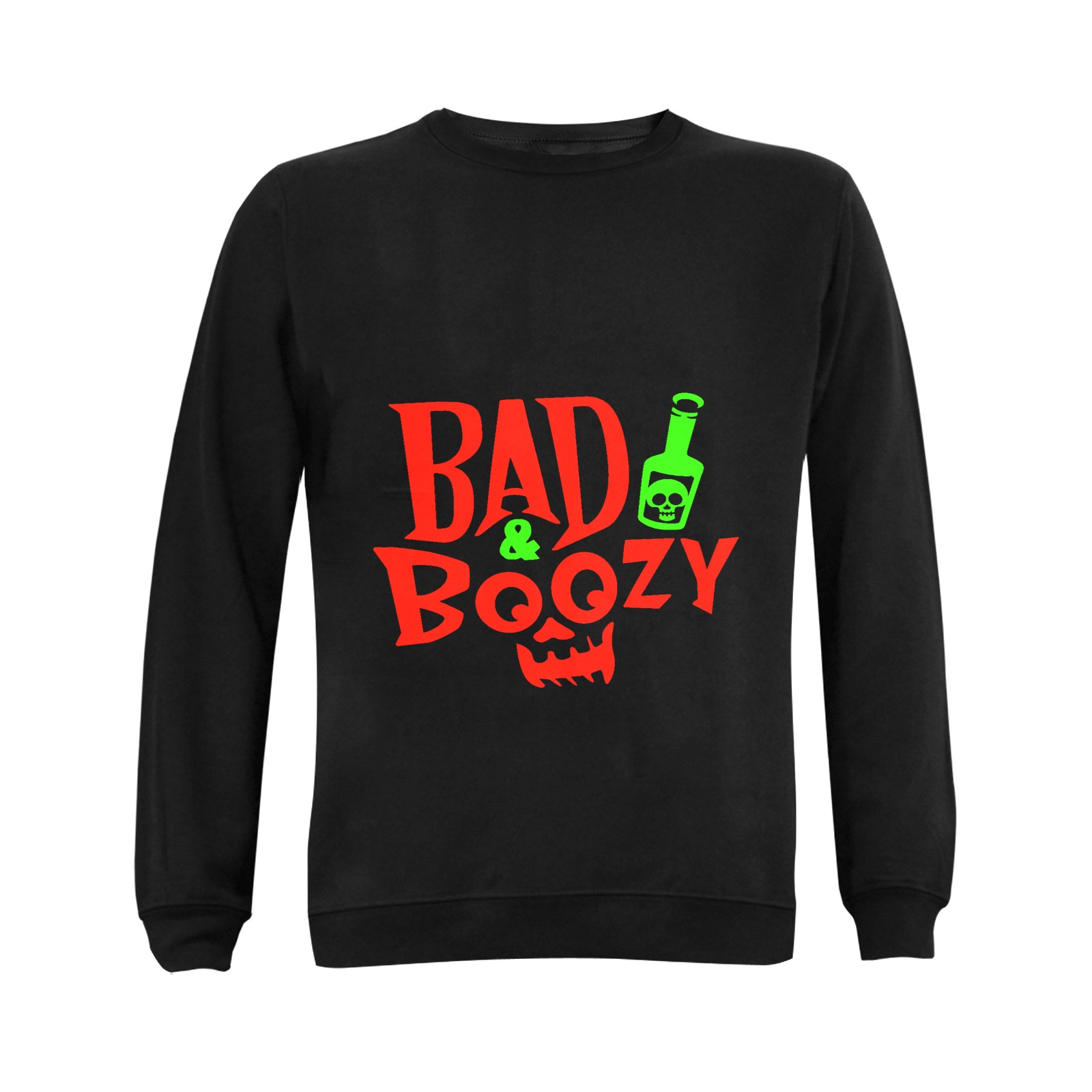 Bad & Boozy Gildan Crewneck Sweatshirt(NEW) (Model H01)