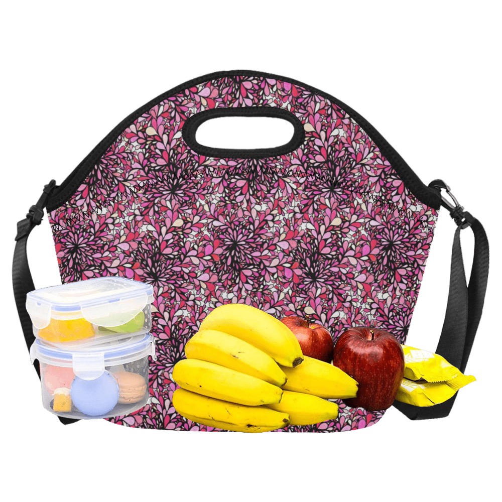 Raspberry Splash Neoprene Lunch Bag/Large (Model 1669)