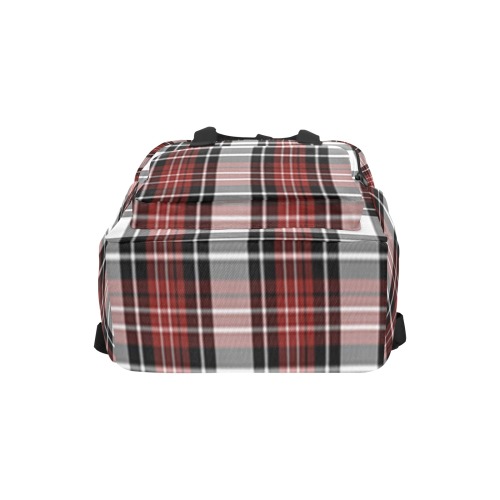 Red Black Plaid Twin Handle Backpack (Model 1732)