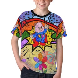 Super Bear by Nico Bielow Kids' All Over Print T-shirt (Model T65)