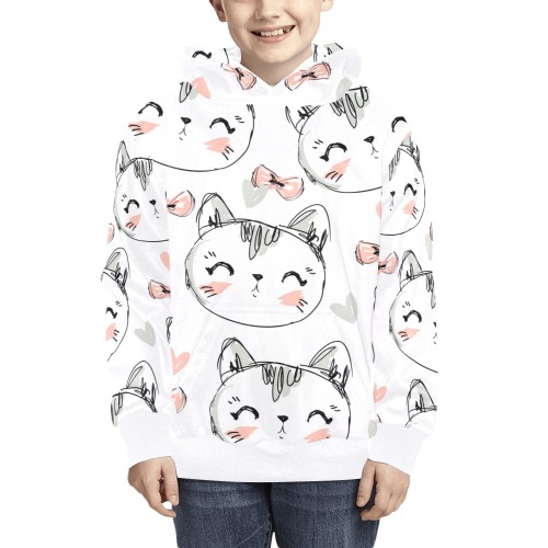 Cadley Cat kids' hoodie Kids' All Over Print Hoodie (Model H38)
