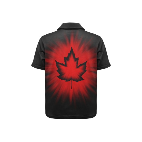Canada Team Kid's Golf Shirts Little Boys' All Over Print Polo Shirt (Model T55)