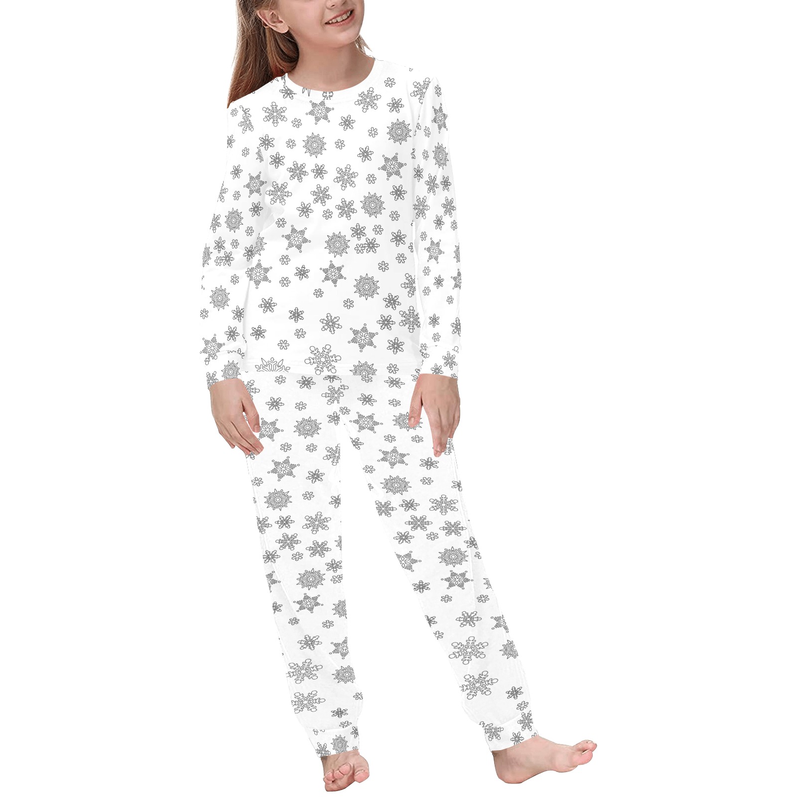 Snowflakes for Christmas Kids' All Over Print Pajama Set