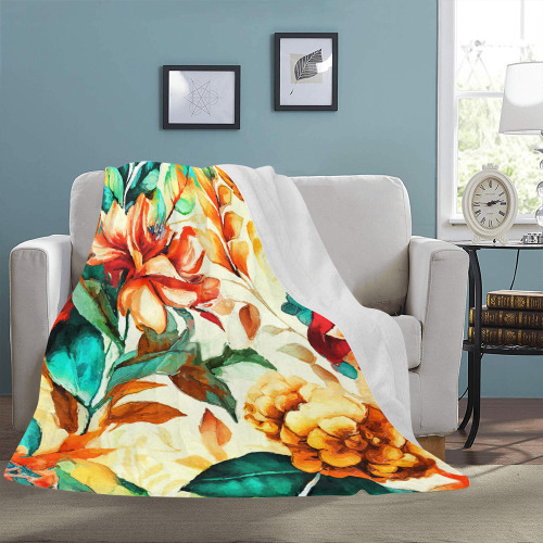 flowers botanic art (1) blanket Ultra-Soft Micro Fleece Blanket 54"x70"