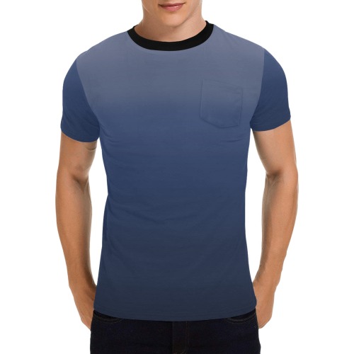 dk blu sp Men's All Over Print T-Shirt with Chest Pocket (Model T56)